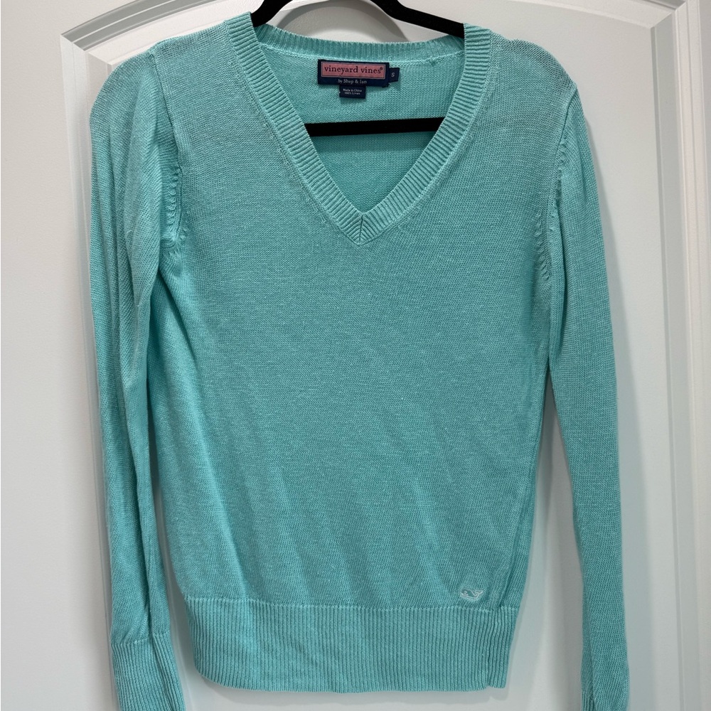 Vineyard Vines Blue V-Neck Sweater Classic Fit